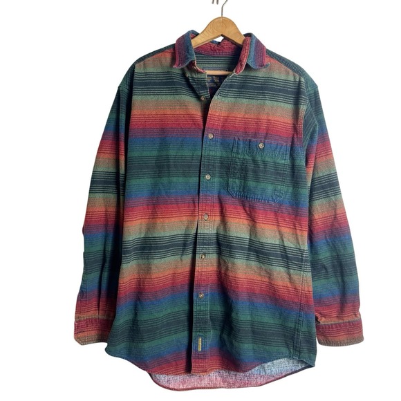 Woolrich Other - Woolrich Men M Shirt 90s Aztec M Print Southwestern Rainbow Flannel Button Down